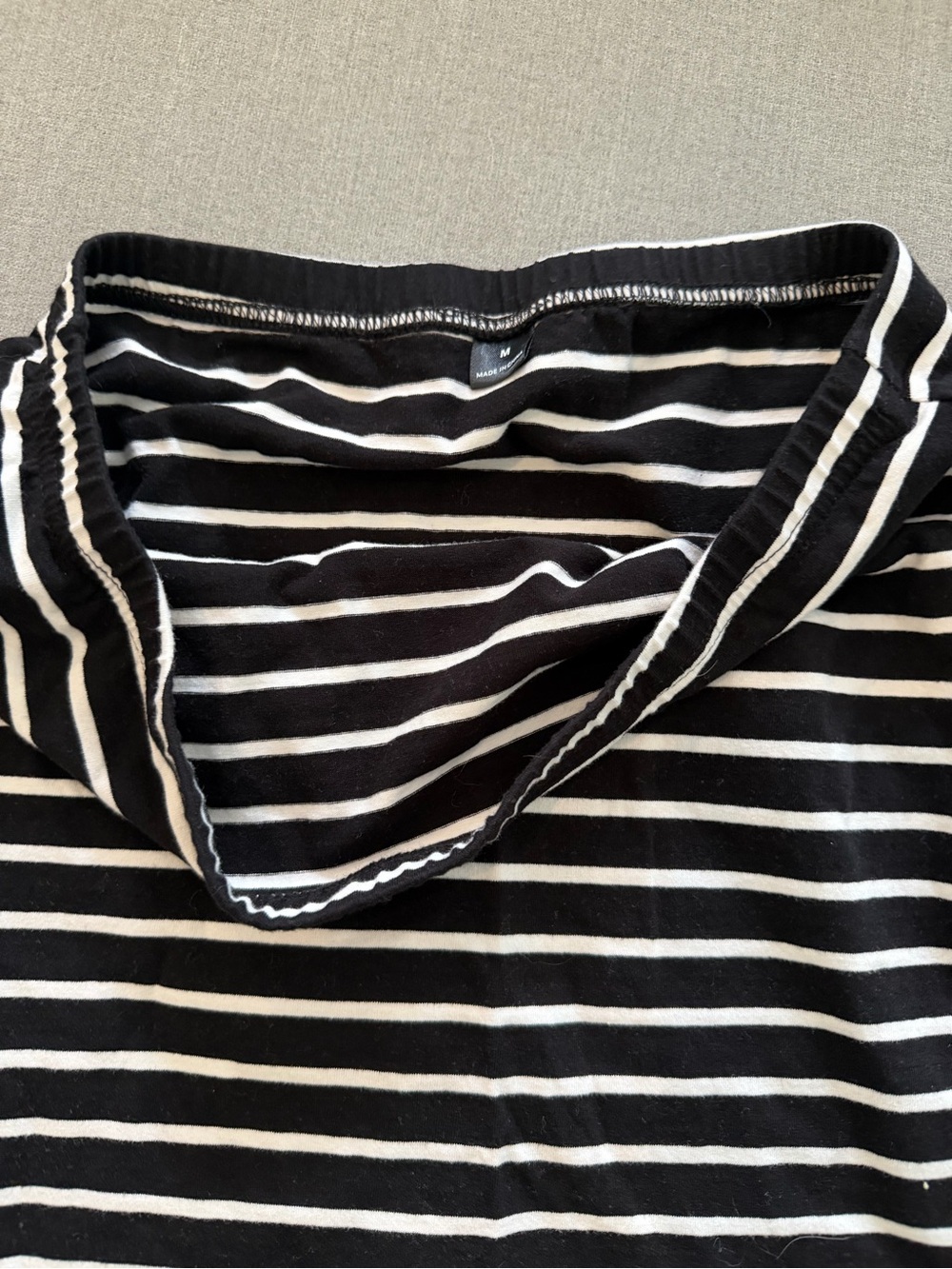 Black & White Striped Matrtnity Skirt - Classic Nautical Style